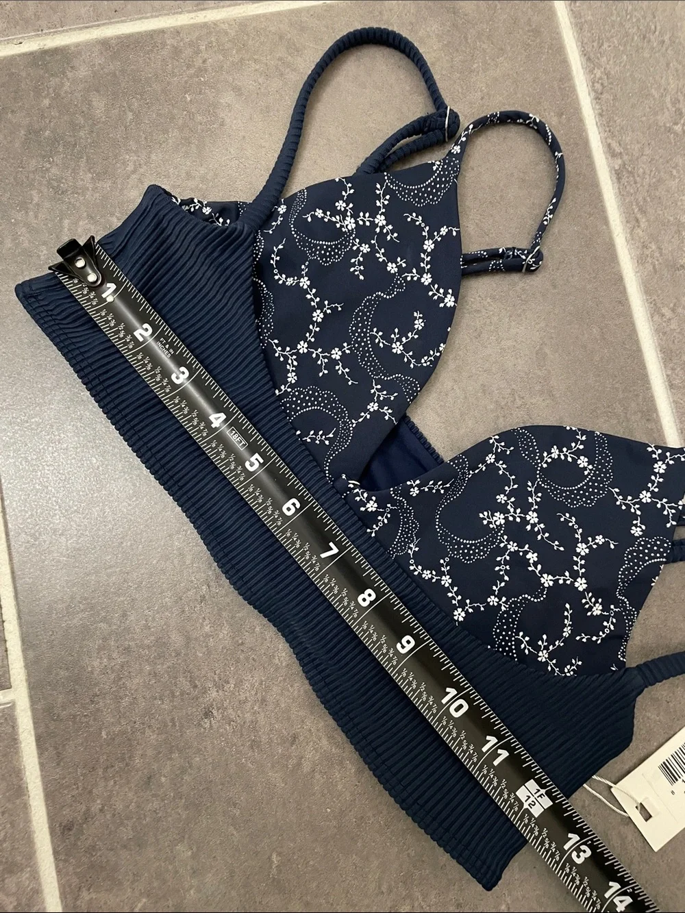 Frankies Bikinis Bellamy Ribbed Bikini Top size  Medium